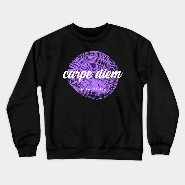 Latin Stoicism - Carpe Diem Crewneck Sweatshirt by StoicChimp